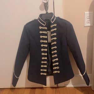 BooHoo Hannah Military Style Jacket Navy NWT US 4